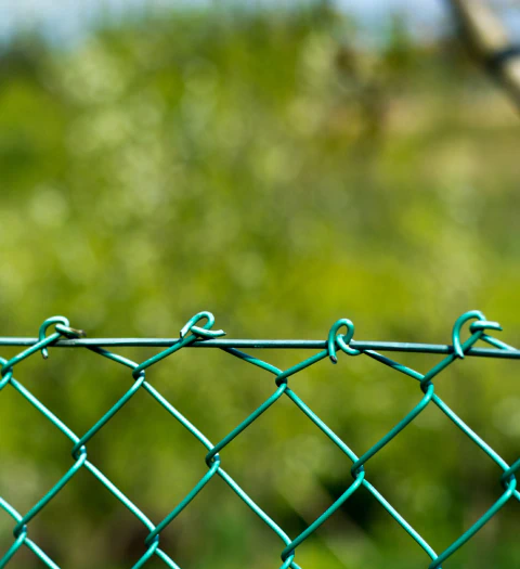 a recently installed chainlink fence
